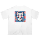 A31eの狛猫のミケ「はーとびーと」 Oversized T-Shirt