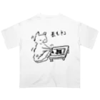 nekoksのしっぽ書き初め　長毛ネコ Oversized T-Shirt