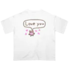 ねずみさんのブティックのLove you オーバーサイズTシャツ