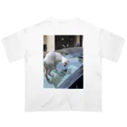 neko2424のアジアの街猫-のぞき見猫 オーバーサイズTシャツ