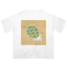 森の中の日本画　亀の絵 オーバーサイズTシャツ
