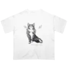 ノルエージャンフォレストキャット　Angel-ankhのノルエージャンフォレストキャット　angel　Angel Oversized T-Shirt