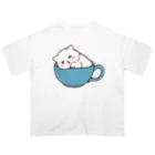 ふわにゃんshopのすやすや(ホワイト) オーバーサイズTシャツ