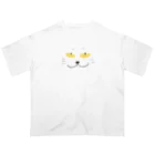 夢みるポンコツの猫の顔 オーバーサイズTシャツ