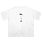 shiga-illust-sozai-goodsのカイツブリ 〈滋賀イラスト素材〉 オーバーサイズTシャツ