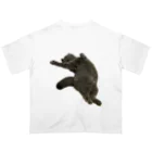 むっちり猫のむっちり丸のお腹ぽっこりむっちり丸 オーバーサイズTシャツ