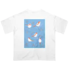 illustrator/ioriの野鳥観察_エナガ オーバーサイズTシャツ