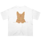 cuchito cuchitoのひょっこり顔出し猫　茶トラ オーバーサイズTシャツ