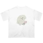 みにゆん　ねこのRoses and cute puppies ~ オーバーサイズTシャツ