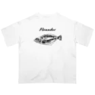 🐟日本の魚と仲間たち🦑のヒラメ - Left-eyed flounder（鮃、学名：Paralichthys olivaceus） Oversized T-Shirt