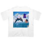 𝙈𝙊𝙈𝙊'𝙨 𝙎𝙝𝙤𝙥のイルカと遊ぼう Oversized T-Shirt