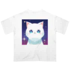 キッチンファラオのキラキラ猫ちゃん☆ オーバーサイズTシャツ