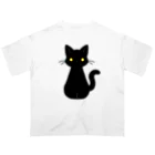 nekono0mimozaのシンプルな金眼の黒猫さん Oversized T-Shirt