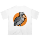 Cody the LovebirdのChubby Bird ハシビロコウ オーバーサイズTシャツ