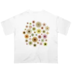 kimchinのやさしい色合いの花柄 オーバーサイズTシャツ