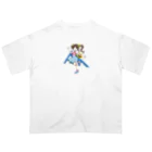 Angelの夏の装いの女の子 オーバーサイズTシャツ