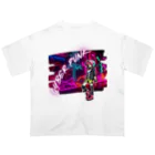 Vibrant Novaのsyber punk girl オーバーサイズTシャツ