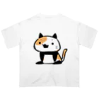 うさやのパンダ風味の三毛猫 Oversized T-Shirt