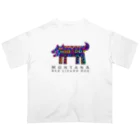 シマシマさぼてんのモンタナ・レッド・リザード・ドッグ オーバーサイズTシャツ