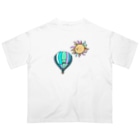 ポップコーンジャンプの気球さんと太陽sun Oversized T-Shirt
