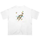 Yoru.MaruのIce cream party(cat) Oversized T-Shirt