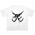 Hachijuhachiの死　DEATH METAL LOGO BLACK Oversized T-Shirt