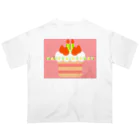 ゆちのへやのポップなバースデーケーキのイラスト Oversized T-Shirt