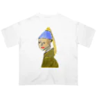 Genart0717のGirl with a pearl earring　フェルメールの真珠の耳飾りの少女 オーバーサイズTシャツ