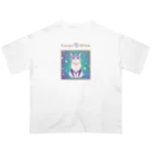 縞ネコ屋のネコTシャツ (021猫) Oversized T-Shirt