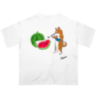 しっぽ堂のSUMMER柴犬 オーバーサイズTシャツ