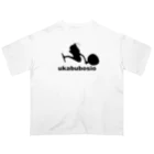 ukabuboshioの浮かぶぼしおリール黒 オーバーサイズTシャツ