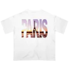 artdesignemkのFrance Paris Sunrise フランス パリ 日の出 オーバーサイズTシャツ