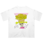 星ムー子のみぎからひだりへすどおり オーバーサイズTシャツ