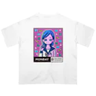 x曜日の彼女 の01-1-high school-Monday オーバーサイズTシャツ