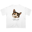 みきぞーん｜保護猫 ミッキー画伯と肉球とおともだちのmint オーバーサイズTシャツ