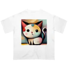 T2 Mysterious Painter's ShopのMysterious Cat Oversized T-Shirt