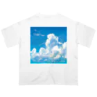 地球屋SUZURI店の青空(ロゴ入り) Oversized T-Shirt