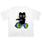 Suzutakaのくろねこクロル（三輪車） オーバーサイズTシャツ