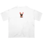 sweetsmailstudioの3Dイラスト　フレンチブルドック Oversized T-Shirt