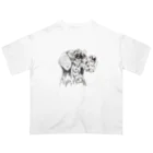 greetenのシュナウザー　テリアアート犬 Oversized T-Shirt