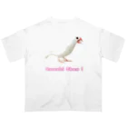 もちらむショップの白文鳥のおもちちゃん オーバーサイズTシャツ