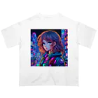 aokitaのAI art girl -pixel art- Oversized T-Shirt