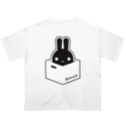 ツギハギ ニクの【Boxed * Rabbit】黒Ver オーバーサイズTシャツ