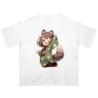 jai-to-anのたぬっぺ (Tanuppe) ver.1　狸の神様、たぬき、タヌキ オーバーサイズTシャツ