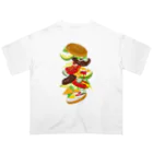 日下田のフォーリングハンバーガー オーバーサイズTシャツ