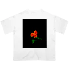 flower_design_hiroの元気と健やかさを与えてくれるオレンジ色のバラグッズ オーバーサイズTシャツ