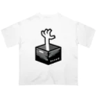 ツギハギ ニクの【Boxed * Horror】白Ver オーバーサイズTシャツ