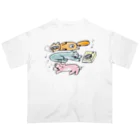 haneponのひるねこぶたぬき オーバーサイズTシャツ