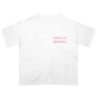 Raccoのmimi ２ライン　pink オーバーサイズTシャツ