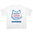 HeartToMeのねこ大好き　ReallyLoveCats オーバーサイズTシャツ